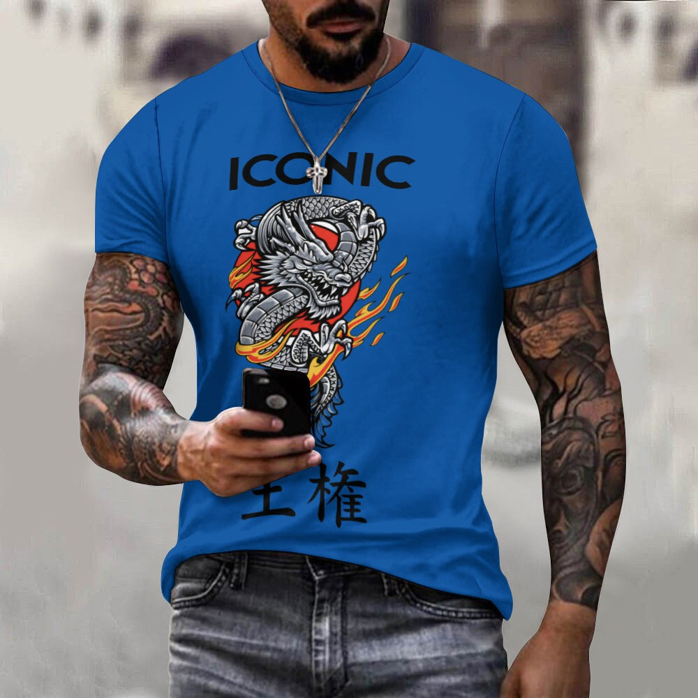Iconic Royalty Japanese Dragon 100% Cotton T-shirt