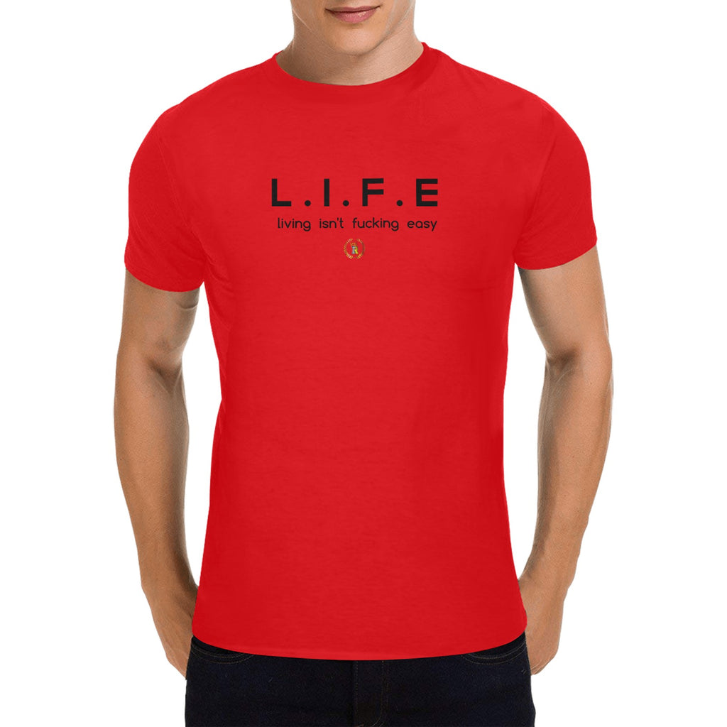 L.I.F.E living isn't fucking easy Royalty Crown I.R. T-shirt 100% Cotton