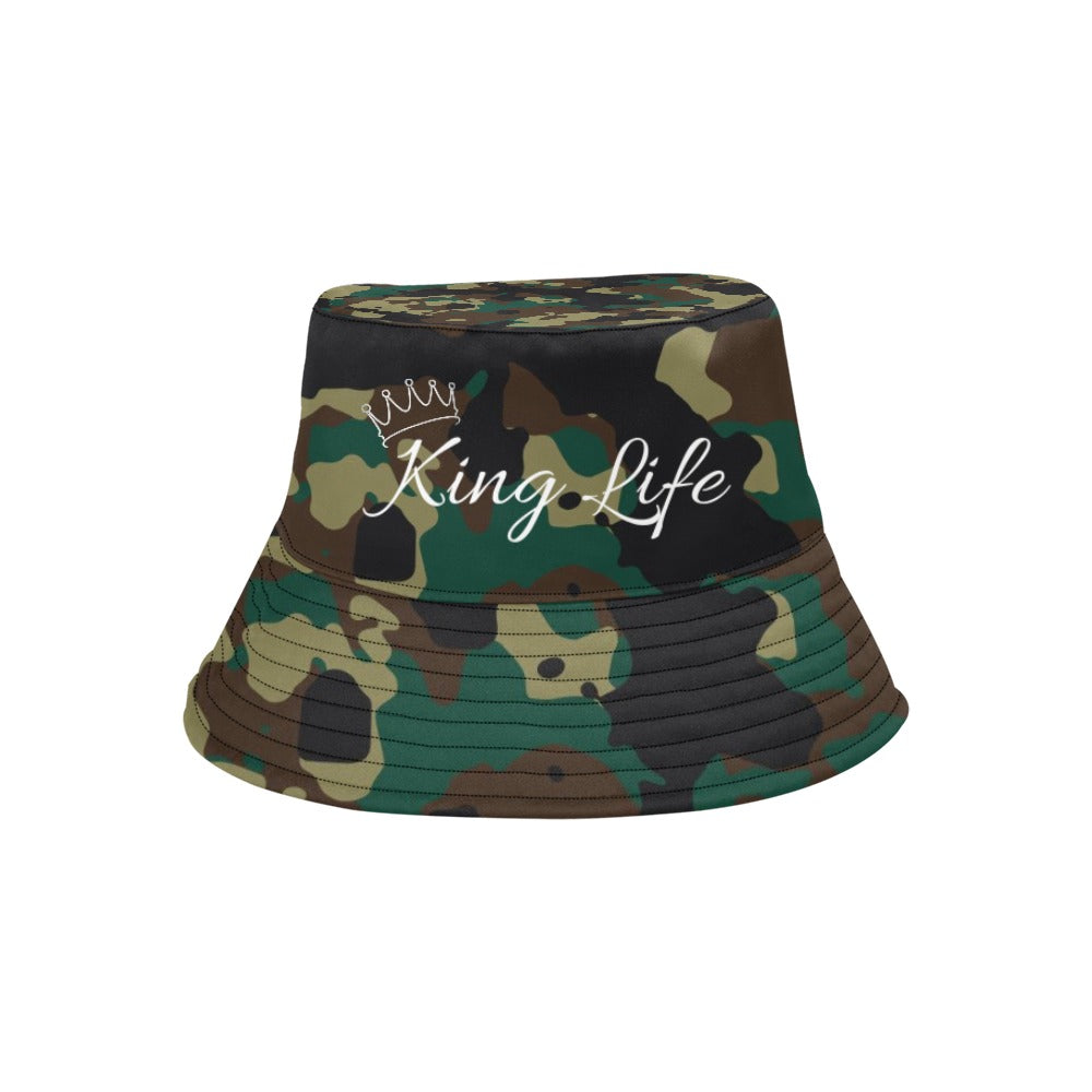 Army Camouflage King Life Men's Bucket Hat