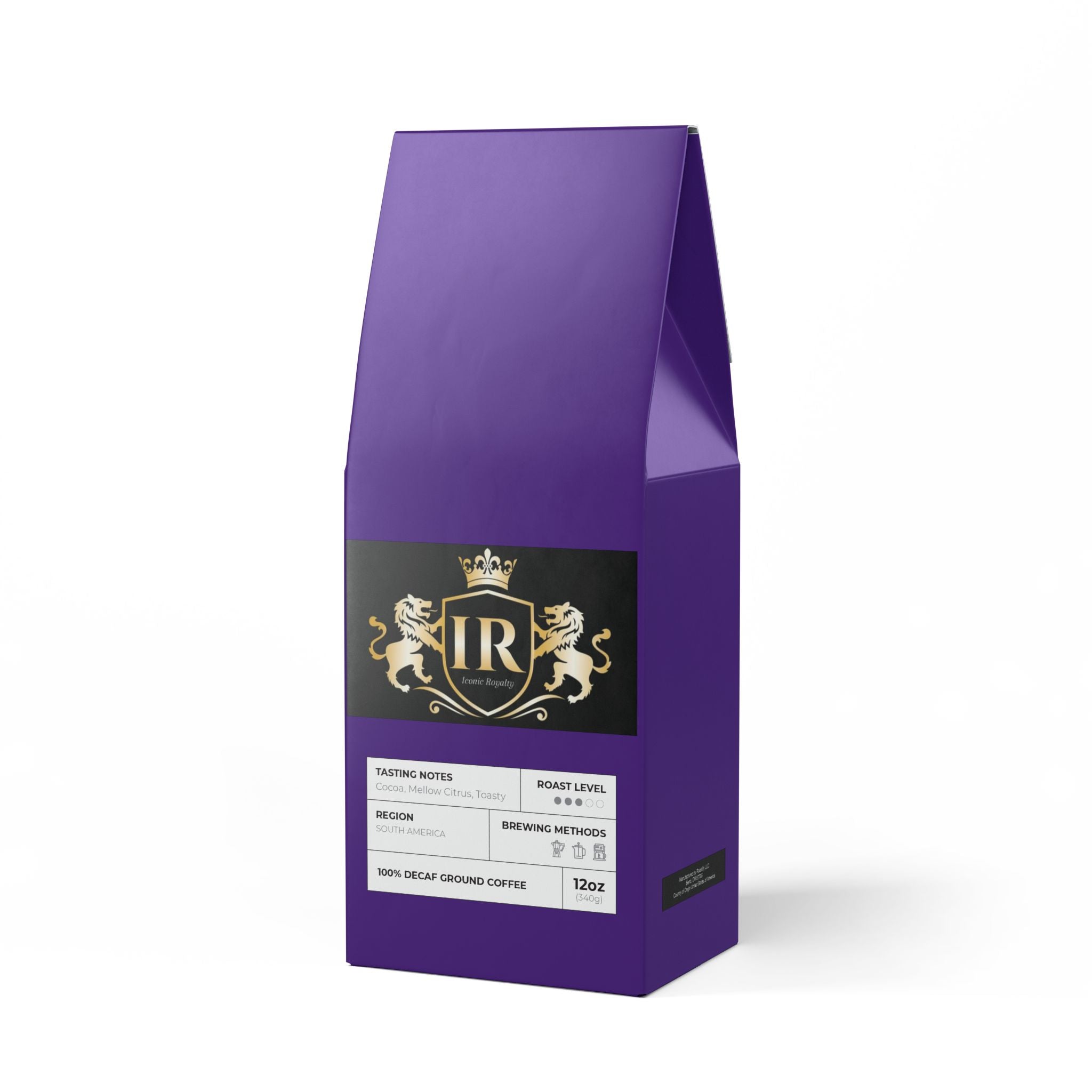 Iconic Royalty Trapper Peak Decaf Coffee Blend (Medium Roast)