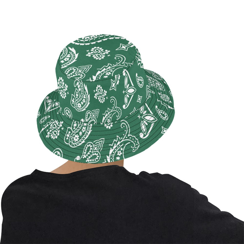 Iconic Royalty Green Bandana Bucket Hat