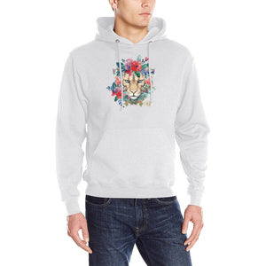 Floral Lioness Royalty Crown I.R. 100% Cotton Hoodie