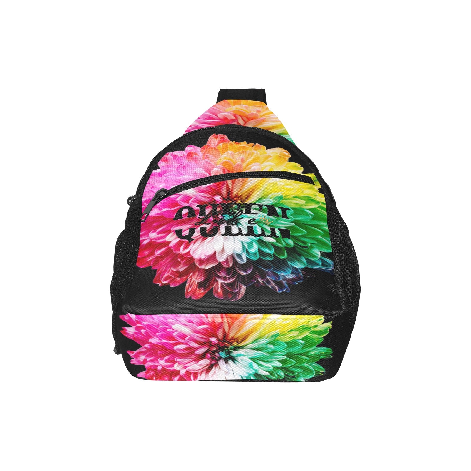 Queen Life Rainbow Floral Chest Bag