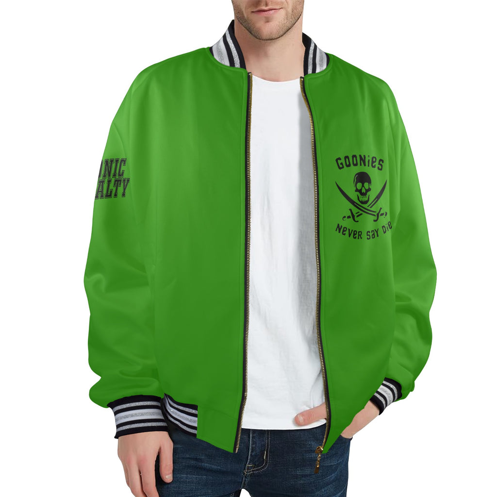 GOONIES Striped Trim Bomber Jacket