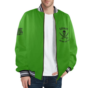 GOONIES Striped Trim Bomber Jacket