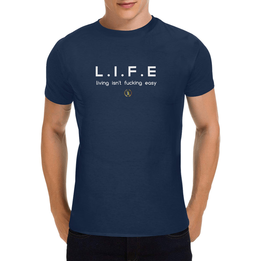 L.I.F.E living isn't fucking easy Royalty Crown I.R. T-shirt 100% Cotton