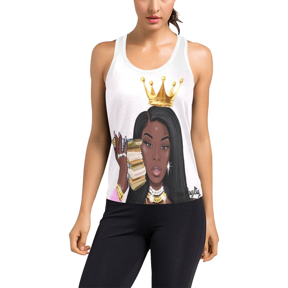 Iconic Royalty Money Queen Women's Racerback Tank Top