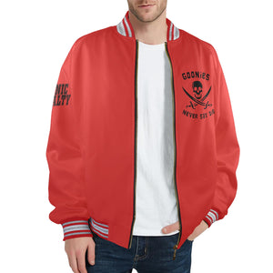GOONIES Striped Trim Bomber Jacket