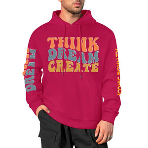 Think Dream Create Iconic Royalty 100% Cotton Hoodie