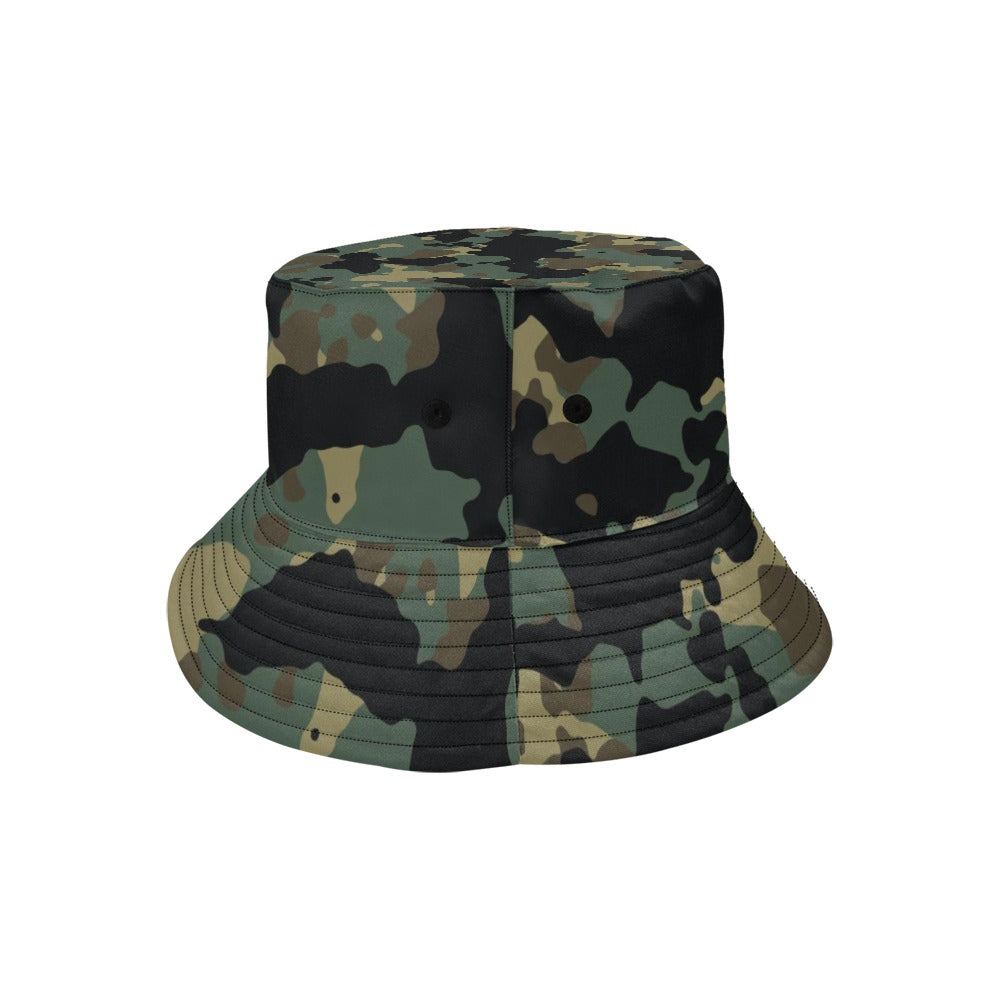 Army Camouflage Royalty Crown I.R. Men's Bucket Hat