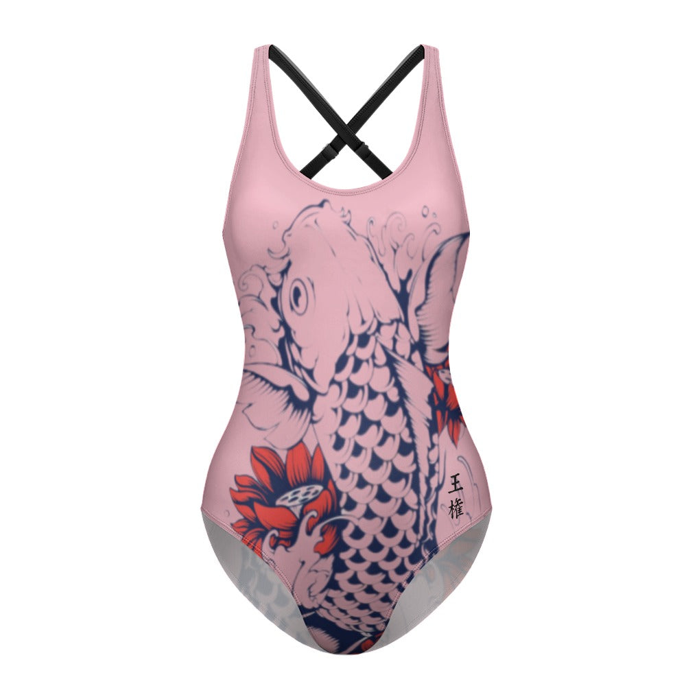 Iconic Royalty Japanese Koi Ladies One Piece Swimsuit Bikini