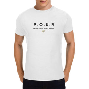 P.O.U.R Provide Offer Uplift Rebuild Royalty Crown I.R. T-shirt 100% Cotton