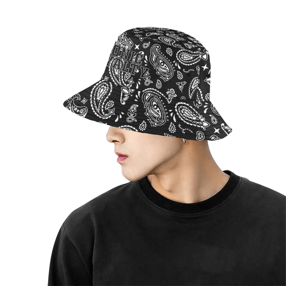 Iconic Royalty Black Bandana Bucket Hat