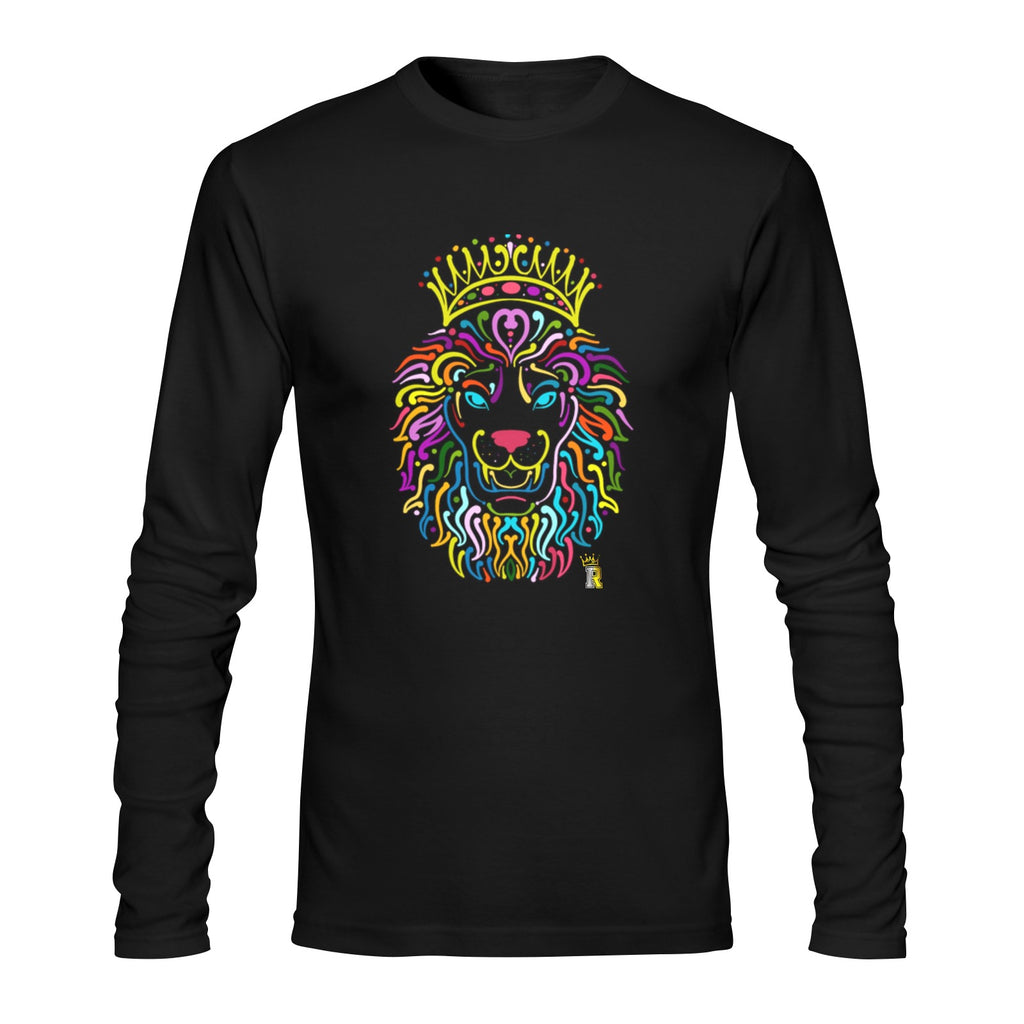 Iconic Royalty Multi Color Crown Lion Long sleeve T-shirt