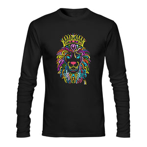 Iconic Royalty Multi Color Crown Lion Long sleeve T-shirt