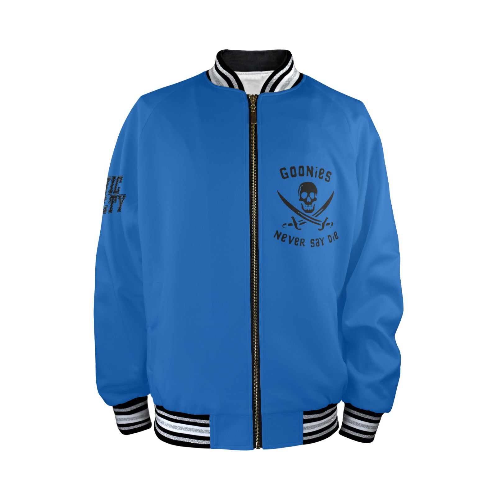 GOONIES Striped Trim Bomber Jacket