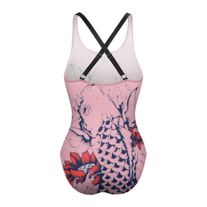 Iconic Royalty Japanese Koi Ladies One Piece Swimsuit Bikini