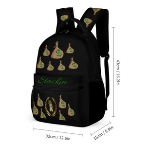 Royalty Crown IR Money Bag Stackin Three piece Backpack, Lunch Bag & Pencil Case set combination