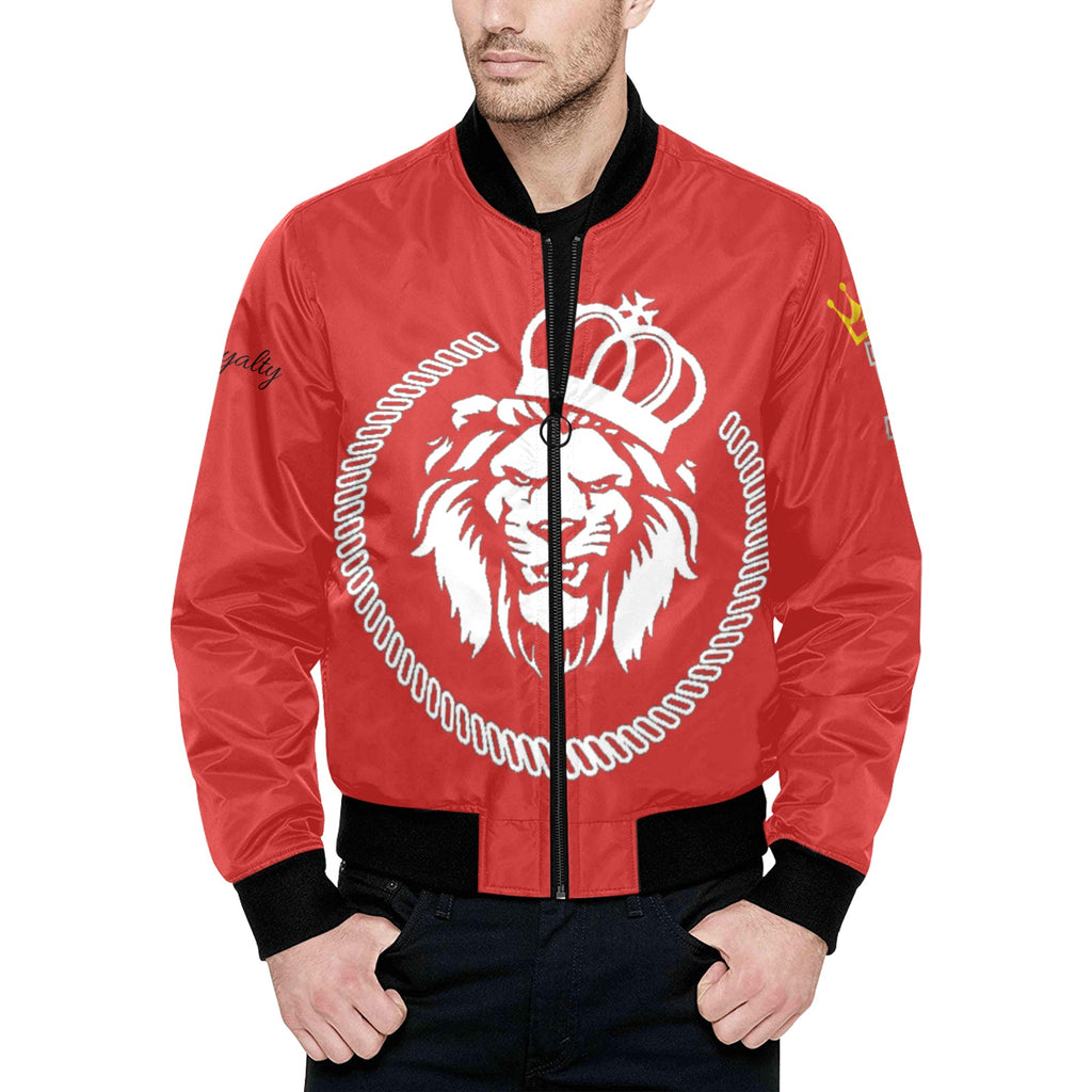 IR Crown Lion Mens Quilted Bomber Jacket