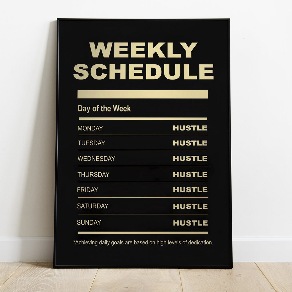 Weekly Schedule Poster