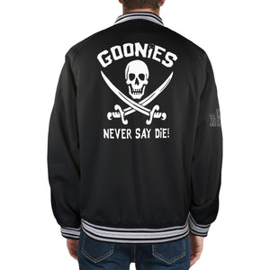 GOONIES Striped Trim Bomber Jacket