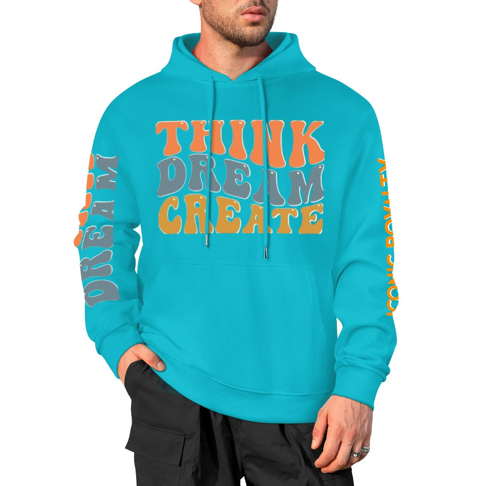 Think Dream Create Iconic Royalty 100% Cotton Hoodie