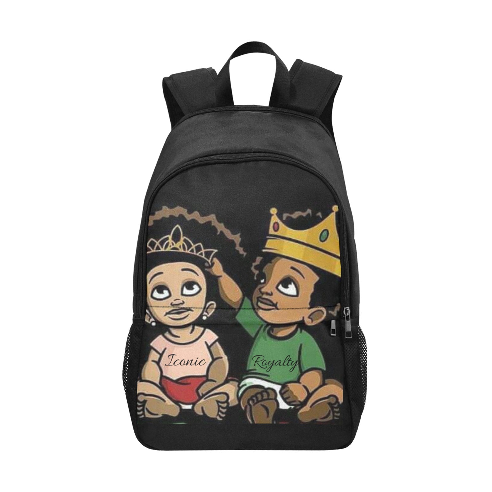 Fix My Crown Fabric Backpack with Side Mesh Pockets