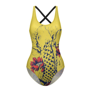 Iconic Royalty Japanese Koi Ladies One Piece Swimsuit Bikini
