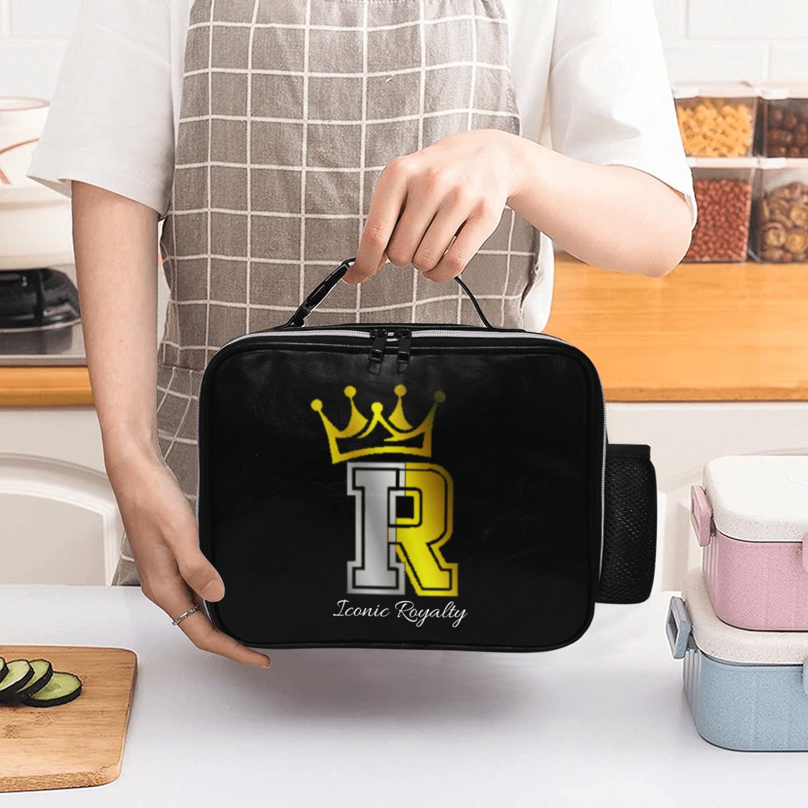 Iconic Royalty Crown I.R PU Leather Lunch Bag