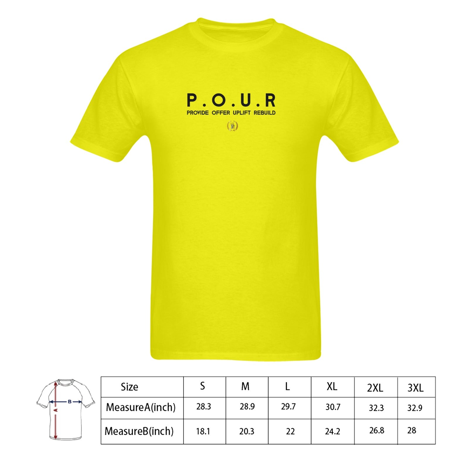 P.O.U.R Provide Offer Uplift Rebuild T-shirt 100% Cotton