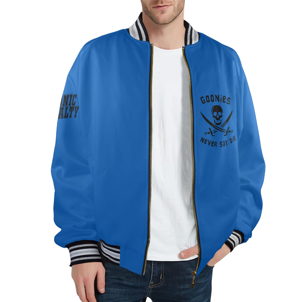 GOONIES Striped Trim Bomber Jacket