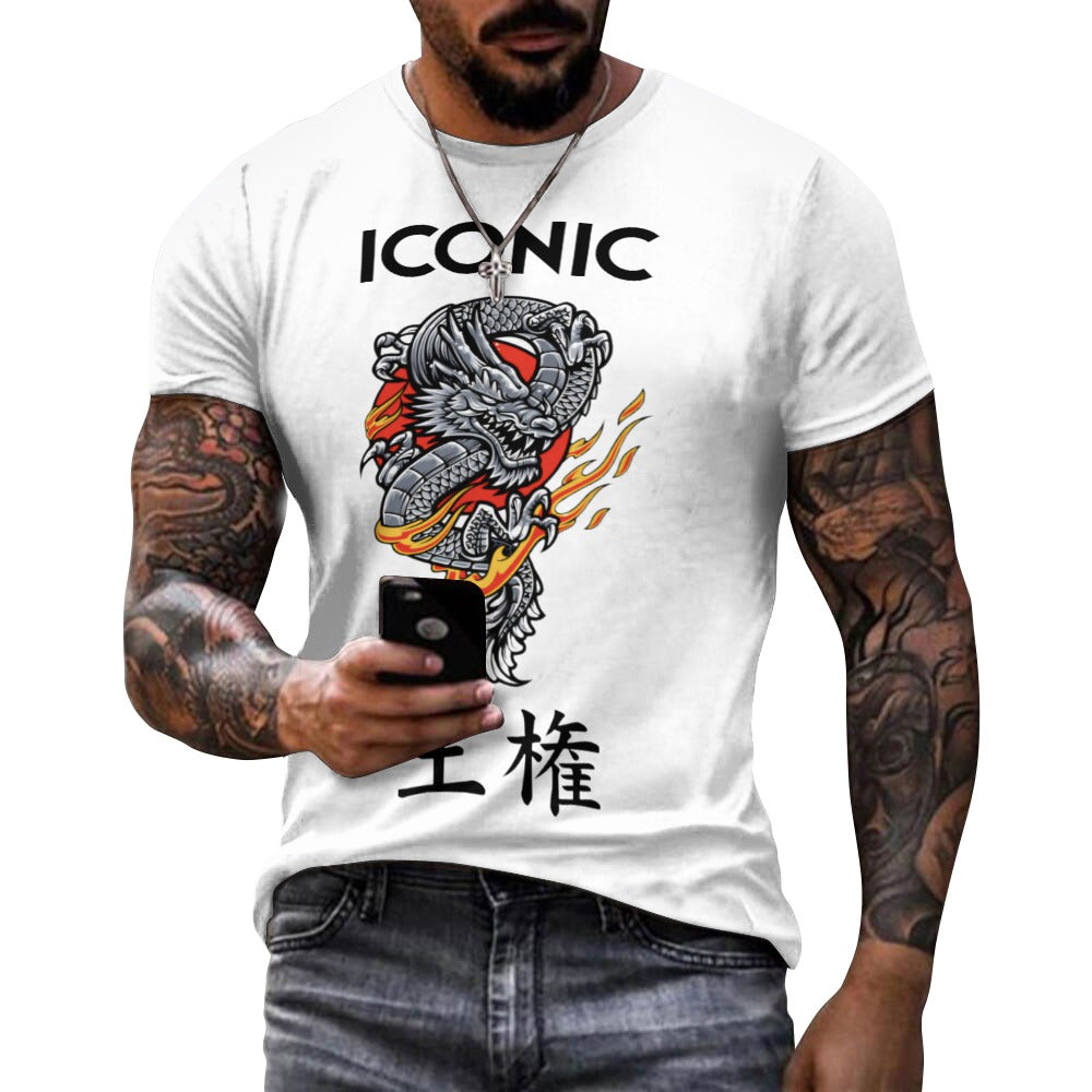 Iconic Royalty Japanese Dragon 100% Cotton T-shirt