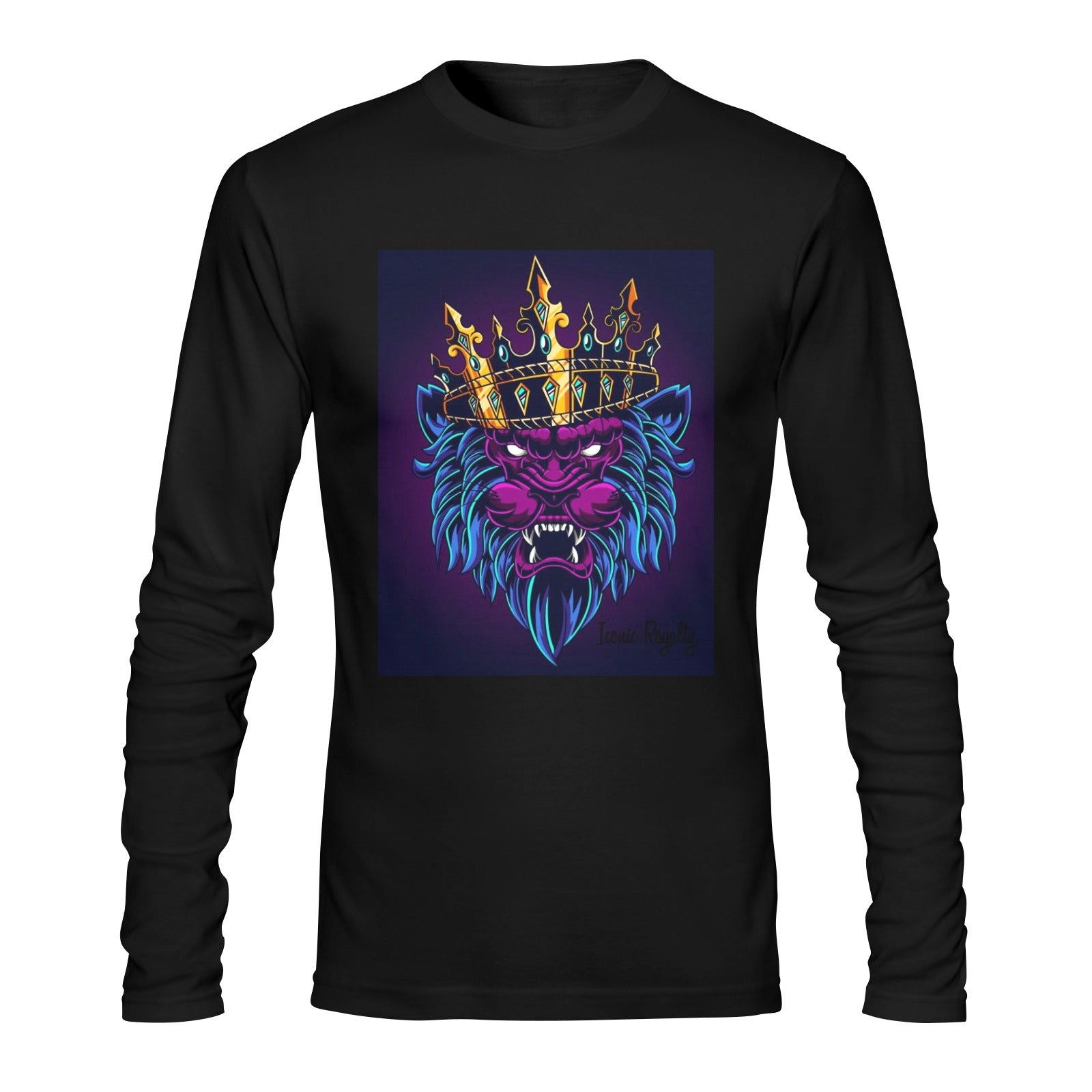 Iconic Royalty Angry Crown Lion Long sleeve T-shirt