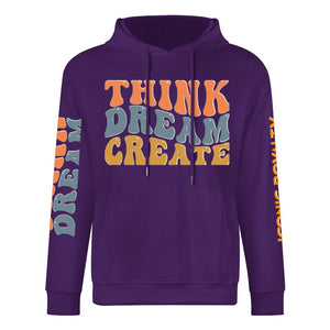 Think Dream Create Iconic Royalty 100% Cotton Hoodie