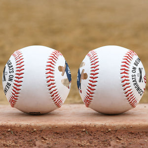 Personalized baseball gift for boyfriend. White PU leather baseballs with red stitching, perfect for boyfriend gifts.