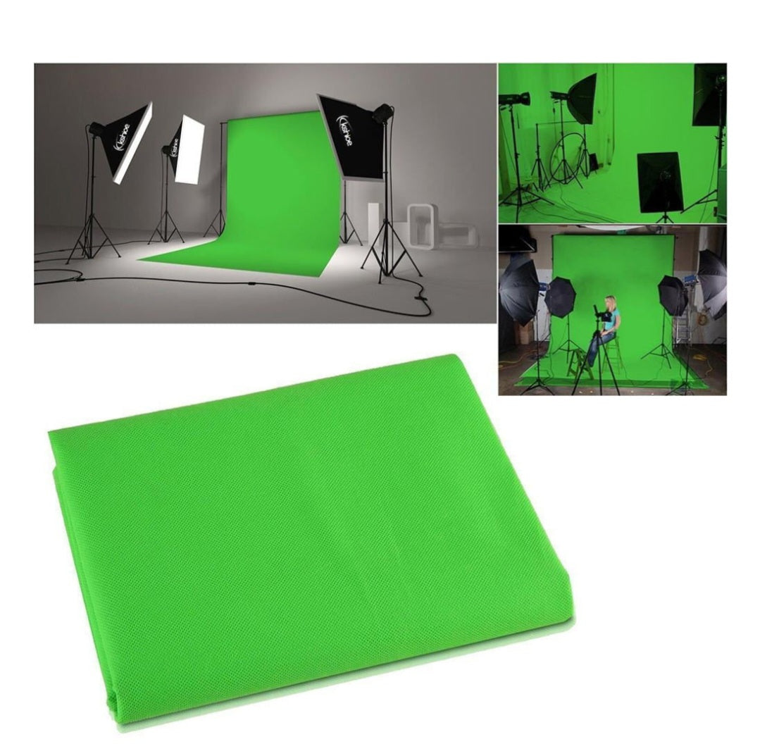 Green Screen Chroma Key with Black & White Backdrop Stand Kit Background Set