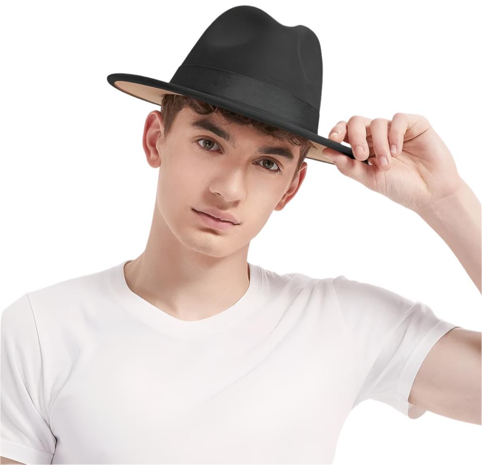 Wide Brim Fedora Hat for Men & Women