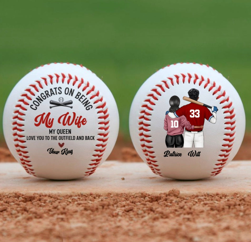 Love You To The Outfield And Back - Personalized Baseball