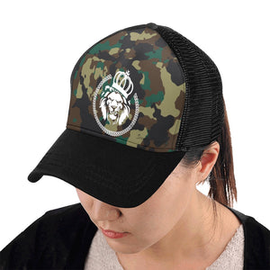 Iconic Royalty Crown Lion Camouflage Baseball Cap