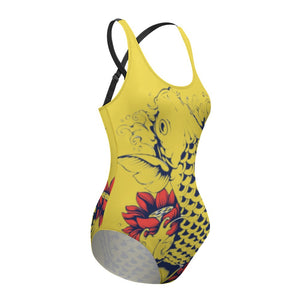 Iconic Royalty Japanese Koi Ladies One Piece Swimsuit Bikini