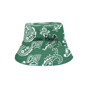 Iconic Royalty Green Bandana Bucket Hat