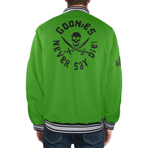 GOONIES Striped Trim Bomber Jacket