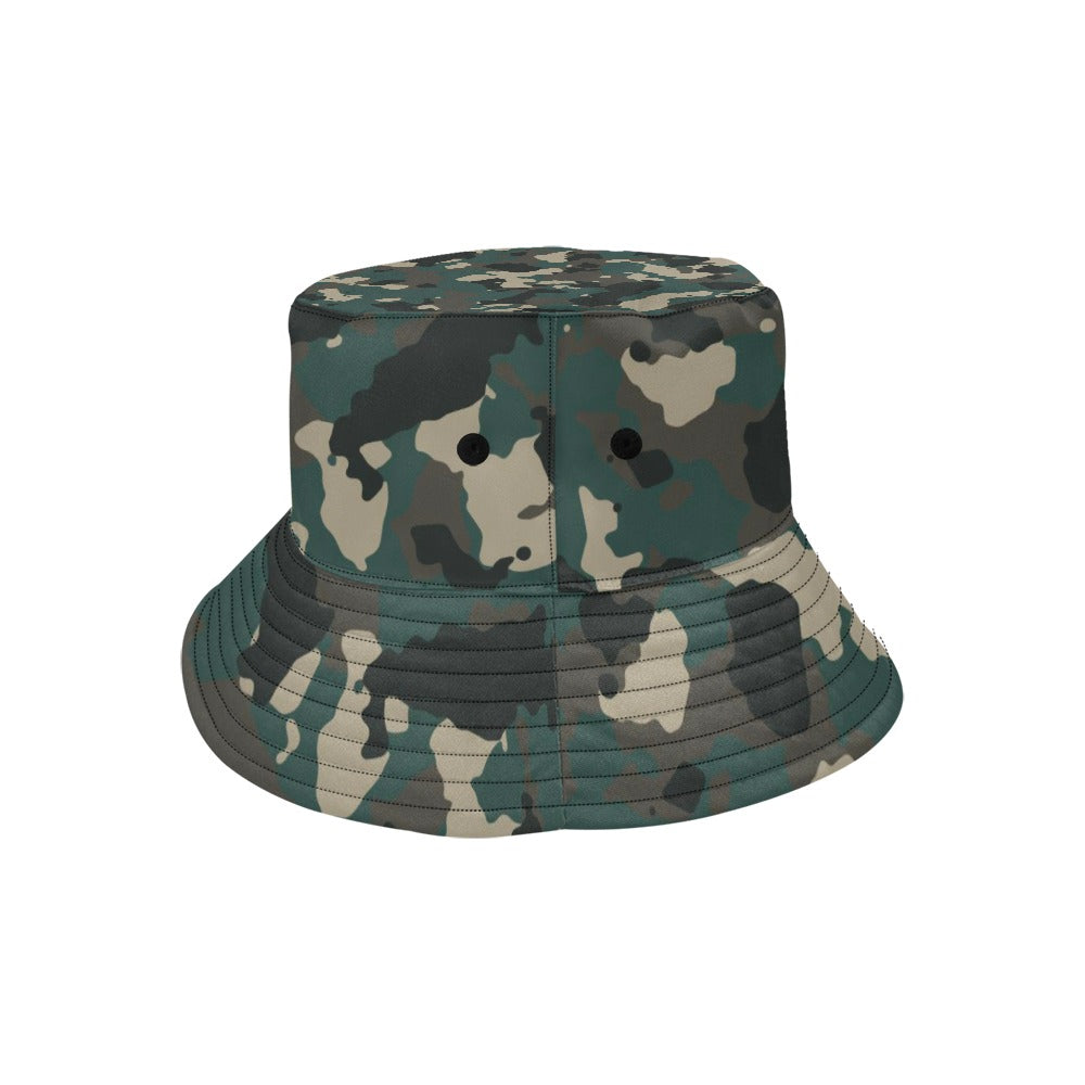 Army Camouflage Crown & Cross Men's Bucket Hat