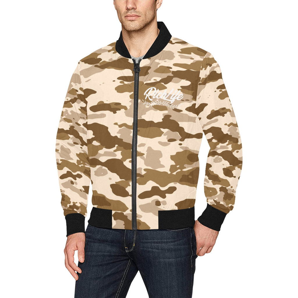 Rich Life Camouflage Bomber Jacket