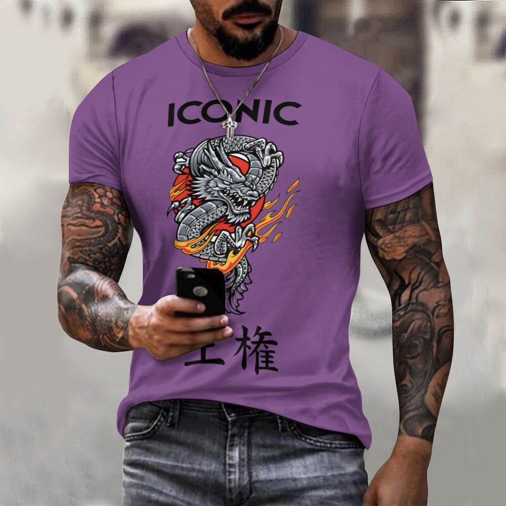 Iconic Royalty Japanese Dragon 100% Cotton T-shirt