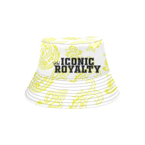 Iconic Royalty White & Yellow Bandana Bucket Hat