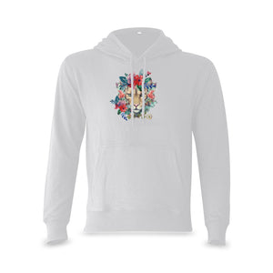 Floral Lioness Royalty Crown I.R. 100% Cotton Hoodie