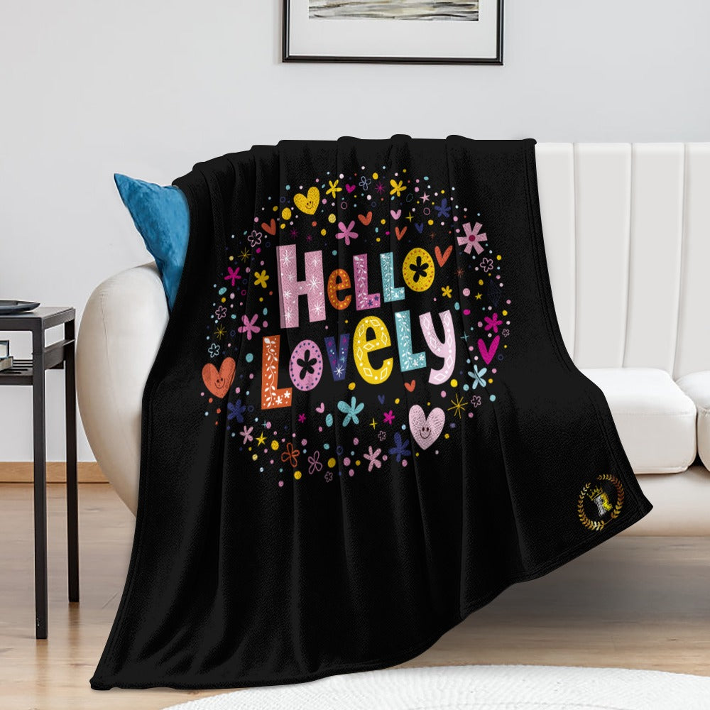 Hello Lovely Crown I.R. Super Soft Flannel Blanket