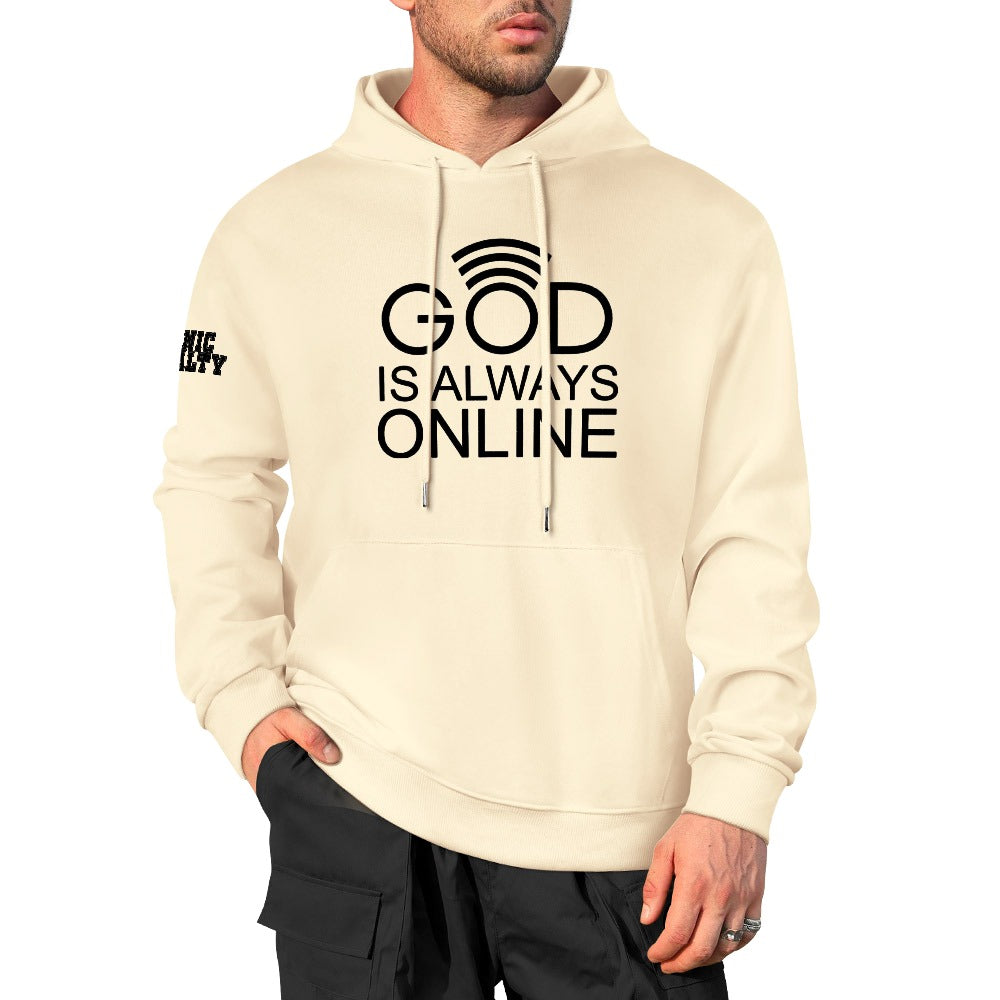 GOD IS ALWAYS ONLINE 100% cotton hoodie
