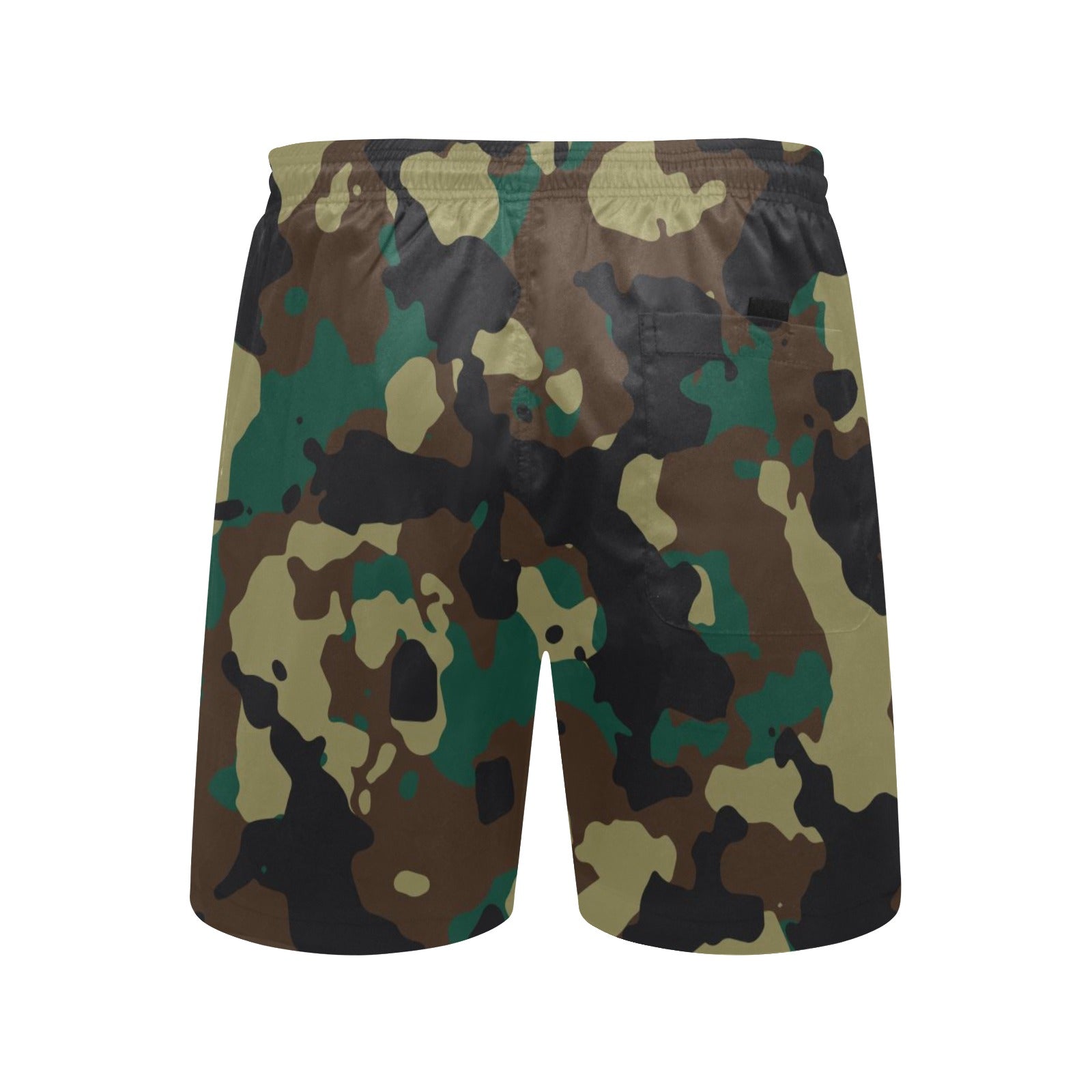 Army Camouflage Royalty Crown I.R. Men's Mid-Length Beach Shorts